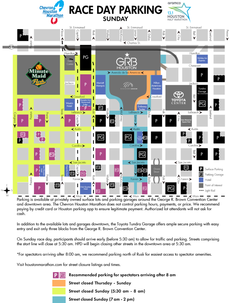 Parking Info - Chevron Houston Marathon