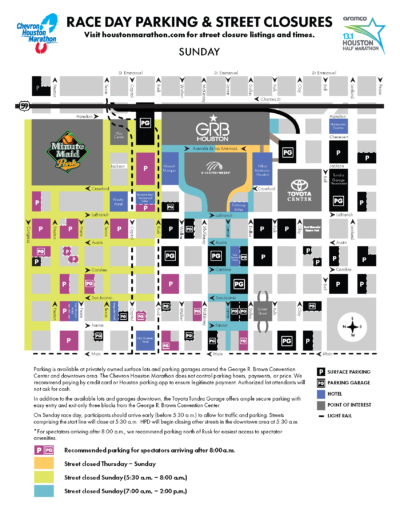 Parking Info - Chevron Houston Marathon